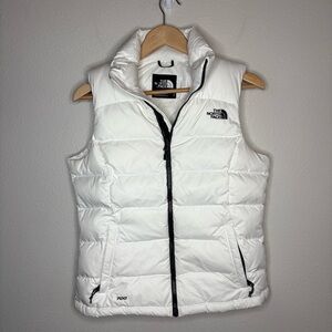 The North Face Nuptse 700 Fill White Down Feather Vest Small Women's